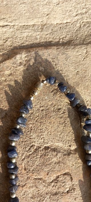 Collana Vintage Pietre Naturali Blu