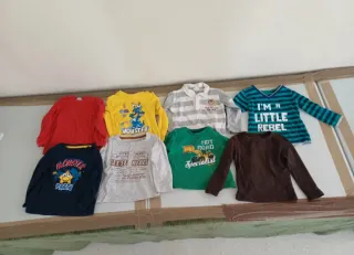 Lote 8 Camisetas Manga Larga Bebé Talla 2