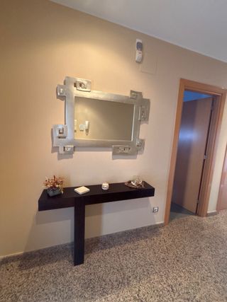 Espejo recibidor plateado