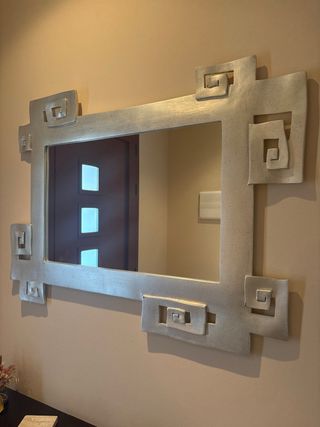 Espejo recibidor plateado