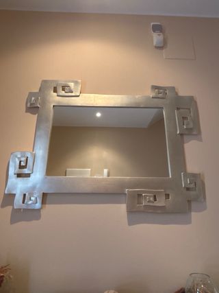 Espejo recibidor plateado