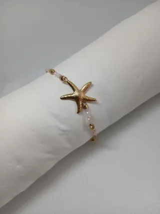 Pulsera Acero Dorado Estrella Mar
