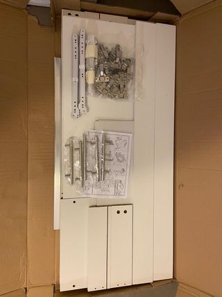 Armario 3 puertas blanco con espejo