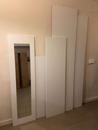 Armario 3 puertas blanco con espejo