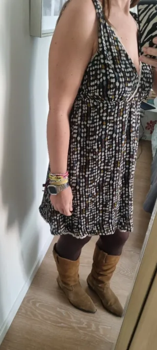 Vestido estampado corto