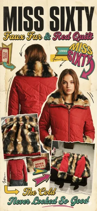 Giubbotto Miss Sixty Rosso con Ecopellic