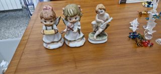 Statuette porcellana angeli musicisti
