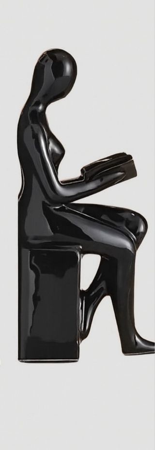 Fermalibri Scultura Seduta Uomo Donna