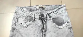 Inside Denim Jeans Gris Rotos Talla 38
