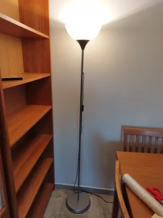 Lámpara de salón gris y blanca X2