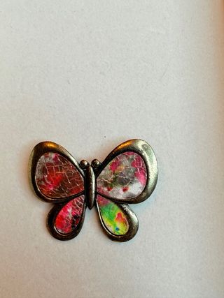 Broche mariposa multicolor