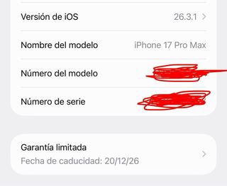 iPhone 17 Pro Max - Salud Batería 100%