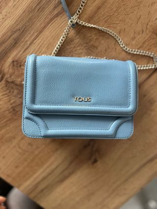 Bolso Tous azul pequeño con cadena