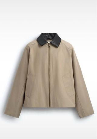 Chaqueta Beige y Negra Hombre