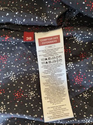 Vestido Comptoir des Cotonniers negro y rojo