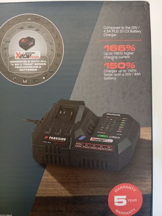 Cargador Parkside 20V/12A Smart rápido