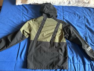 Cortavientos Adidas Negro y Verde Militar