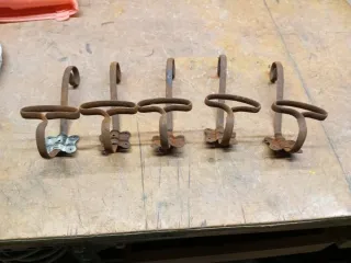 5 Perchas Metálicas Antiguas