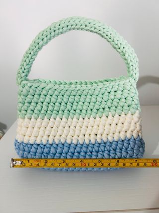Bolso crochet tricolor
