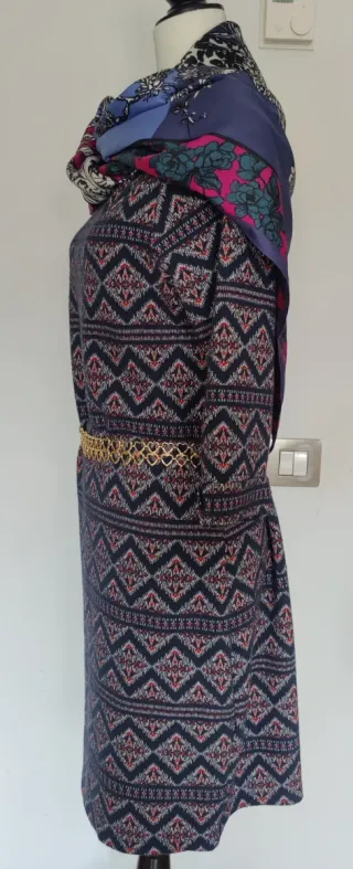 Vestido estampado geométrico