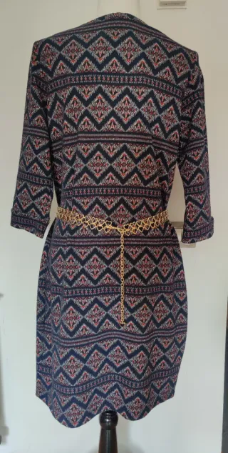 Vestido estampado geométrico