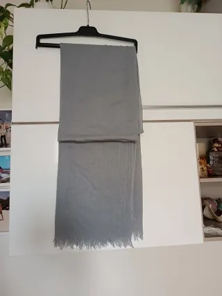 Pashmina misto cachemire grigia