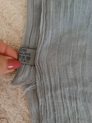 Pashmina misto cachemire grigia