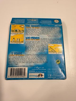 The Smurfs Travel the World Game Boy Los Pitufos