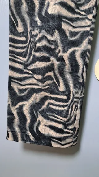 Pantalón Punt Roma Talla 46 Beige/Negro