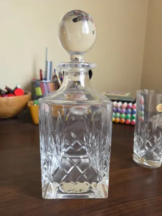 Set Decanter in cristallo al piombo con bicchiere