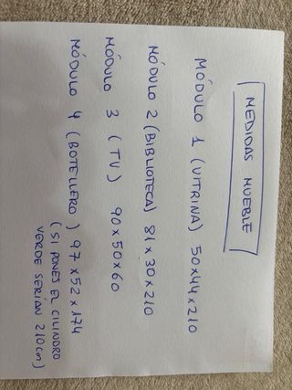 Mueble de salón madera maciza