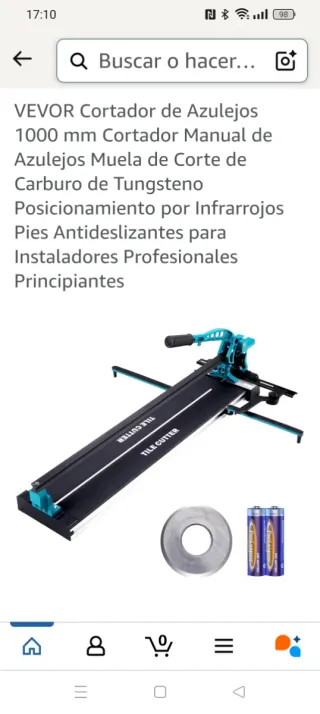 Cortador de Azulejos VEVOR 1000mm