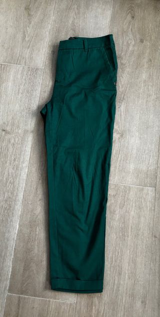 Pantalón de pinza Scotch & Soda verde mujer
