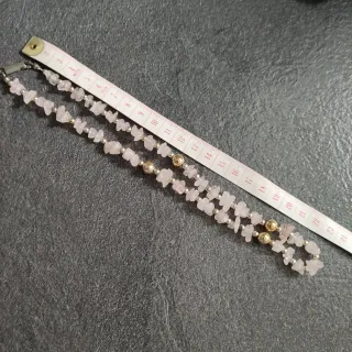 Collana Quarzo Rosa e Oro