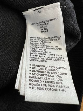 Jersey Amazon Essentials Algodón Negro Talla XL