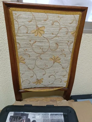 Conjunto 5 Sillas Salón Madera Tapizadas