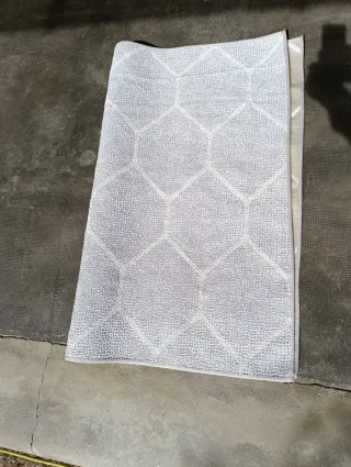 Alfombra hexagonal beige