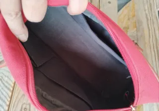 Bolso de mano y neceser grande viaje rojo