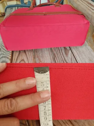 Bolso de mano y neceser grande viaje rojo