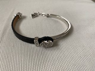 Bracciale Guess Cuore Strass Nero Argento
