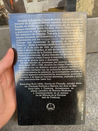 Franco, Falange y III reich. Klaus Jorg Ruhl