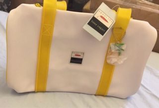 Borsa trucco/mare media Aquolina bianca e gialla