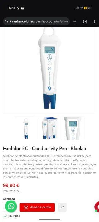 Bluelab Conductivity Pen (medidor EC)