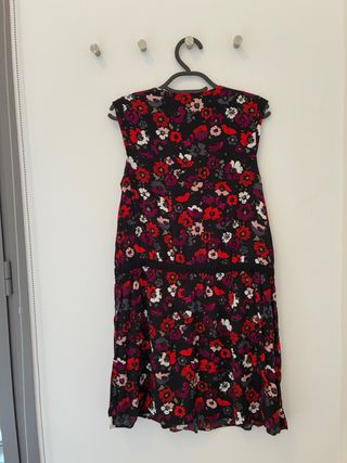 Vestido Comptoir ds Cotonniers floral rojo violeta