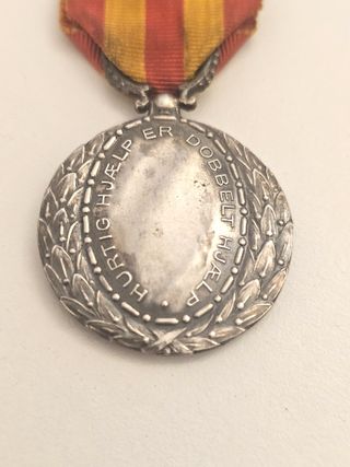 Medalla Antigua Plata Danske Redningskorps