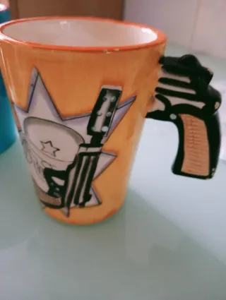 Tazas de cerámica con diseño de pistola
