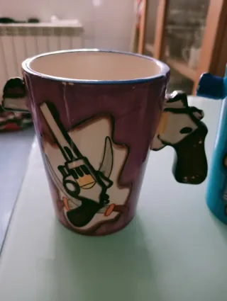 Tazas de cerámica con diseño de pistola
