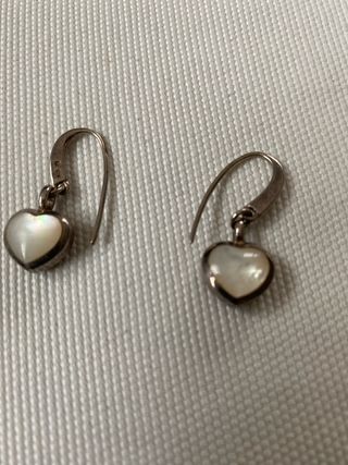Orecchini Cuore Madreperla Argento