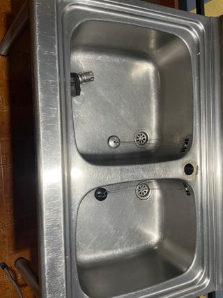 Fregadero industrial doble acero inoxidable 90x60.