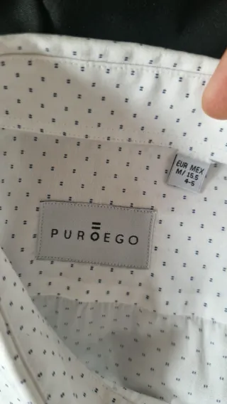 Camisa Hombre Puro Ego Blanca Lunares